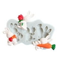 thumbnail image 3 of Pompotops Easter Rabbit Bunny Silicone Fondant-Mold Chocolate Cake Ice Mould Tray, 3 of 9