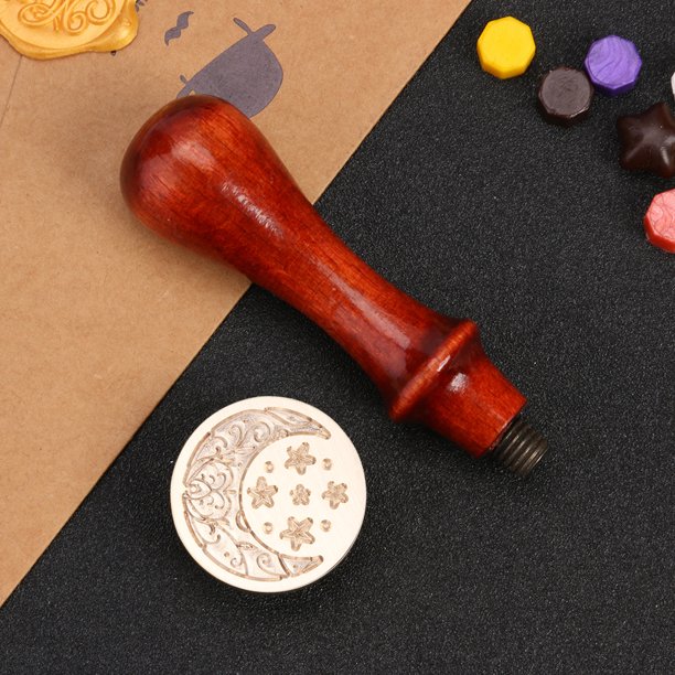 Cuadros Decorativos Sun Moon Stars Round Wax Seal Stamp Head Fire Paint para invitaciones (RYX18)
