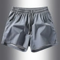 thumbnail image 2 of YLSDY Men's Workout Athletic Shorts Lightweight Moisture Wicking Running Shorts with Zipper Pockets Gym Beach Gray XL, 2 of 3