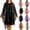 #01 Black, variant on Women's Long Fringe Full Lace Shawls, Sheer Embroidered Open Front Wraps, Premium Cover Up for Formal Occasions Outfits,Purple