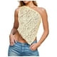 thumbnail image 1 of Top corto de encaje con un solo hombro para mujer - Tirantes finos y espalda descubierta - Poliéster - Para salir en verano - Tallas S-L, 1 of 5