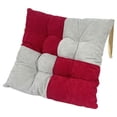 thumbnail image 2 of Mdesiwst Fiber Material Cushion Stitching Cushion Colorblock Padded Thickened Soft Non-slip Elastic Square Splicing Chair Cushion for Home Kitchen Office Patio, 2 of 8