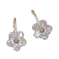 thumbnail image 2 of Hyasfey 1 Pair Dangle Earrings Glitter Faux Pearl Ear Decoration French Style Temperament Flower Inlaid Rhinestone Stud Earrings for Dating, 2 of 8