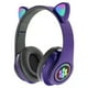 thumbnail image 3 of Injueey Auriculares con orejas de gato Auriculares inalámbricos Música Estéreo Auriculares con azules con micrófono Niños Hija fone Gamer Cables de audio/vídeo Violeta, 3 of 6