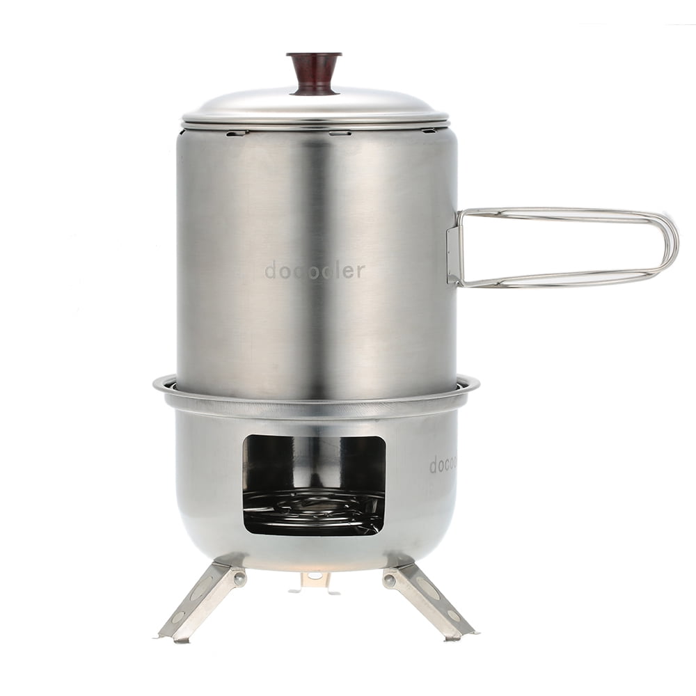 Docooler Portable Stainless Steel Lightweight Wood Solidified Alcohol