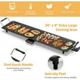 35" Electric Griddle Teppanyaki Grill BBQ, Nonstick Extra Large Griddle