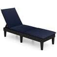 thumbnail image 1 of Costway Patio Lounge Chair Recliner Chair with 3-Position Adjustable Backrest & Cushion Blue, 1 of 8