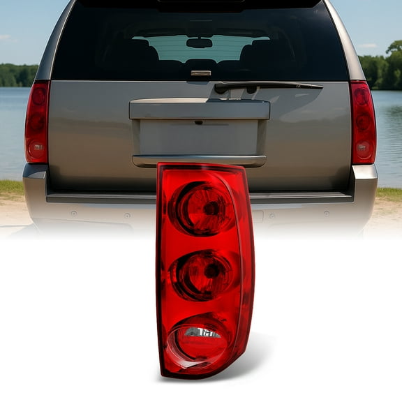 AKKON - For GMC Yukon XL 1500/2500 Red Clear Tail Light Tail Lamp Brake Lamp Passenger Right Side Replacement