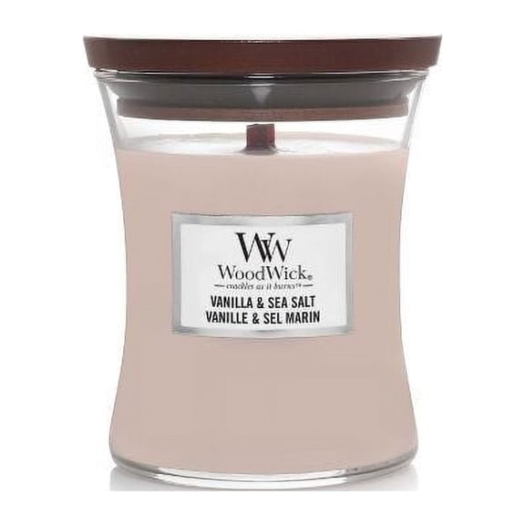 WoodWick - Vanilla and Sea Salt Medium Hourglass Candle