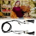 thumbnail image 4 of Unique Bargains 1 Pc Adjustable Waist Belt Elegant Ancient Style Tassel Vintage Waist Chain Women Black, 4 of 5