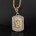 thumbnail image 2 of Colgantes de hip hop con dijes de rock para hombre, joyería de regalo con número 100, cadenas brillantes con diamantes, collar con placa de identificación de aleación de oro, venta al por mayor, 2 of 4
