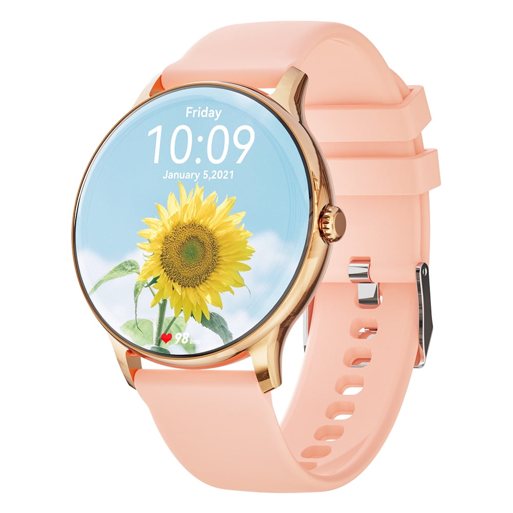 Carkira Z12 1.28 inch Color Screen Smart Watch Waterproof with Fitness  Heart Rate Detection for Women Gold - Walmart.com