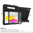 thumbnail image 2 of HDE iPad 10th Generation 10.9 inch Shockproof Case for Kids with Built-in Screen Protector Black, 2 of 6