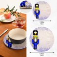 thumbnail image 3 of SKYSONIC 2 pcs Nutcracker Purple Snowflakes Pot Holders Trivets, Heat Resistant Trivets,Christmas Funny Cotton Thread Weave Mats for Hot Pads Pans Pot Bowl Teapot, 3 of 7