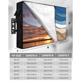 thumbnail image 7 of Blue Brown Ombre Outdoor TV Cover 70 to 75 inch Blue Gradient Abstract Wave Geometric Waterproof Dustproof TV Covers for Outside with Zipper Remote Control Pocket Flat Screen Protectors, 7 of 7