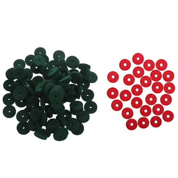 90Pcs Piano Keyboard Felt Front Rail Regulating Punchings with 90Pcs Piano Keyboard Washer Piano Felt Balance Rail