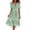 Dark Green, variant on Summer Dresses for Women 2026 Elegant Floral Print Chiffon Midi Dress Short Sleeve Ruffle Hem Cocktail Prom Dress V Neck Boho Beach Vacation Sundress Mint Green L