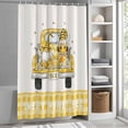 thumbnail image 5 of Honey Truck Shower Curtain, Sweet Honey Bee Gnomes Floral Yellow Plaid Beige Waterproof Shower Curtain Set with 12 Hooks Lightweight Bath Curtains Fabric Bathroom Decor 36x72 Inches, 5 of 9