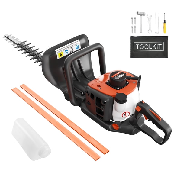 24-Inch 26cc 2 Cycle Gas Hedge Trimmer, Dual Sided Blade,Lightweight Ideal for Trimming Shrubs and Bushes
