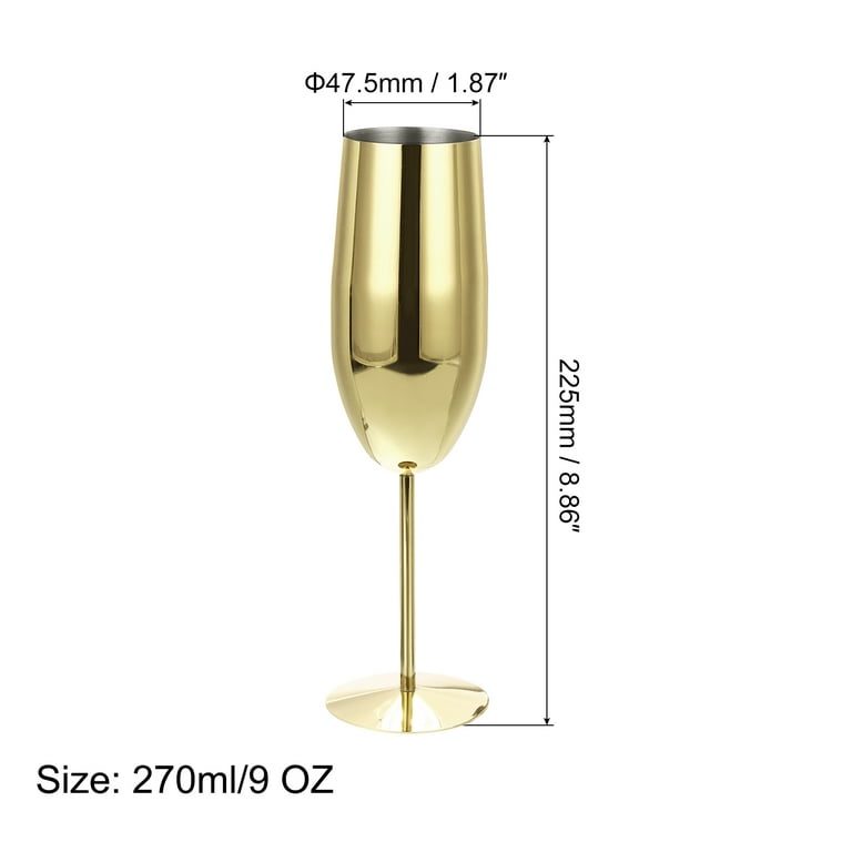 Unbreakable Stemmed Champagne Flutes (Set of 8, 12 oz ea) Shatterproof,  Reusable Indoor Outdoor Glassware - Perfect for Holiday Parties, New Years  Eve & Champag
