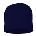 thumbnail image 3 of Daily Knited Plain Beanie - Stay Warm Stylish Stretchy Soft Beanie Hats for Men and Women, 8 inch, Navy, 3 of 7