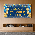thumbnail image 7 of Decorative Design Farewell Banner Colorful Theme Retirement Party Banner Sparkling Gold Blue Balloons for Farewell Party Goodbye Celebration Retirement, 7 of 7