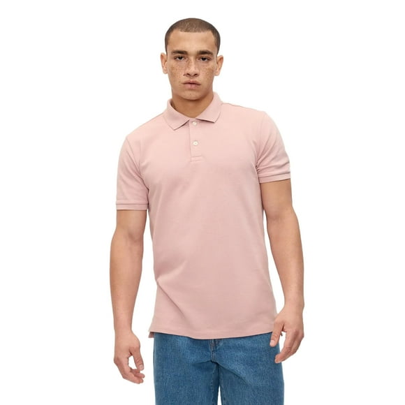 Polo GAP de piqué elástico para hombre, color rosa envejecido, talla M