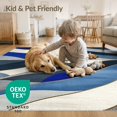 thumbnail image 4 of ODIKA 3'x5' Washable Area Rug Abstract Wavy Lattice With Diagonal Bands And Metallic Accents for Hallway, Laundry Room, Non-Slip, Flatweave, Easy Care, 4 of 7