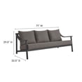 thumbnail image 3 of Modway Terrace Outdoor Patio Aluminum Sofa in Carbon Graphite, 3 of 9