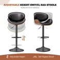 thumbnail image 4 of Fijinhom Bar Stools Set of 1, Adjustable Swivel Barstools with Bentwood Back & Leather Seat for Kitchen, Bar, Dining Room, 4 of 8