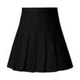 thumbnail image 4 of Fgnfyis Women's Girls Solid Pleated Skirt Basic A-Line Design Skirt Versatile for Work and Casual Wear Black XL, 4 of 4