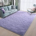 thumbnail image 3 of Lochas Soft Shag Carpet Fluffy Rug for Living Room Bedroom Big Area Rugs Floor Mat Home Decor, 4'x6',Lavender Purple, 3 of 7