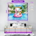 thumbnail image 5 of Hello Summer West Highland White Terrier at Swimming Pool Flamingo Swim Ring Tapestry Westie Westy Dog Lover Wall Hanging Backdrop Home Decor - 12009, 5 of 5