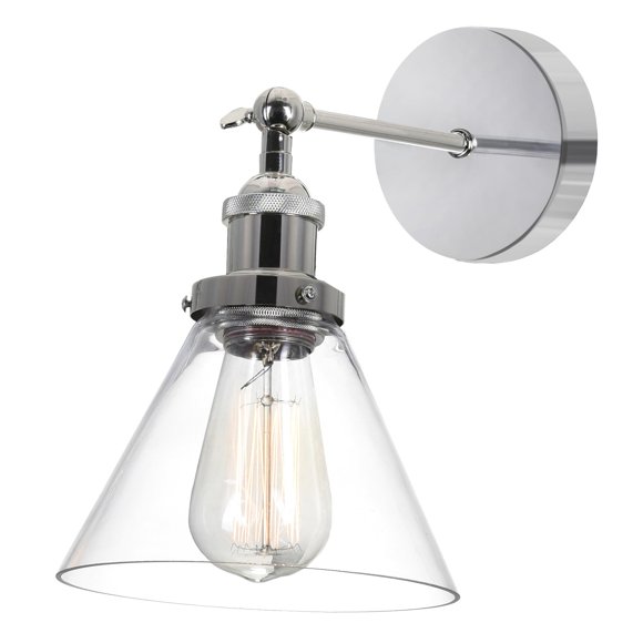 Aplique de Pared CWI Lighting Eustis 18 cm Níquel Pulido
