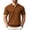 Brown, variant on COOFANDY Men's Zipper Polo Shirts Short Sleeve Ribbed Knit Polo T Shirts Fashion Casual Golf Shirts