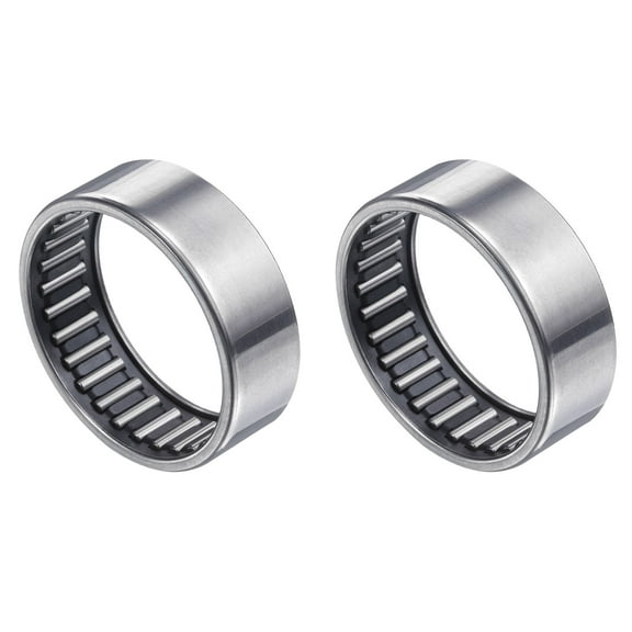 Uxcell 2 Pack Needle Roller Bearings, HK4016 Bore 40mm OD 47mm 16mm Width Steel Track Roller Bearings Open End for Mower, Lawn Tractor, Automotive