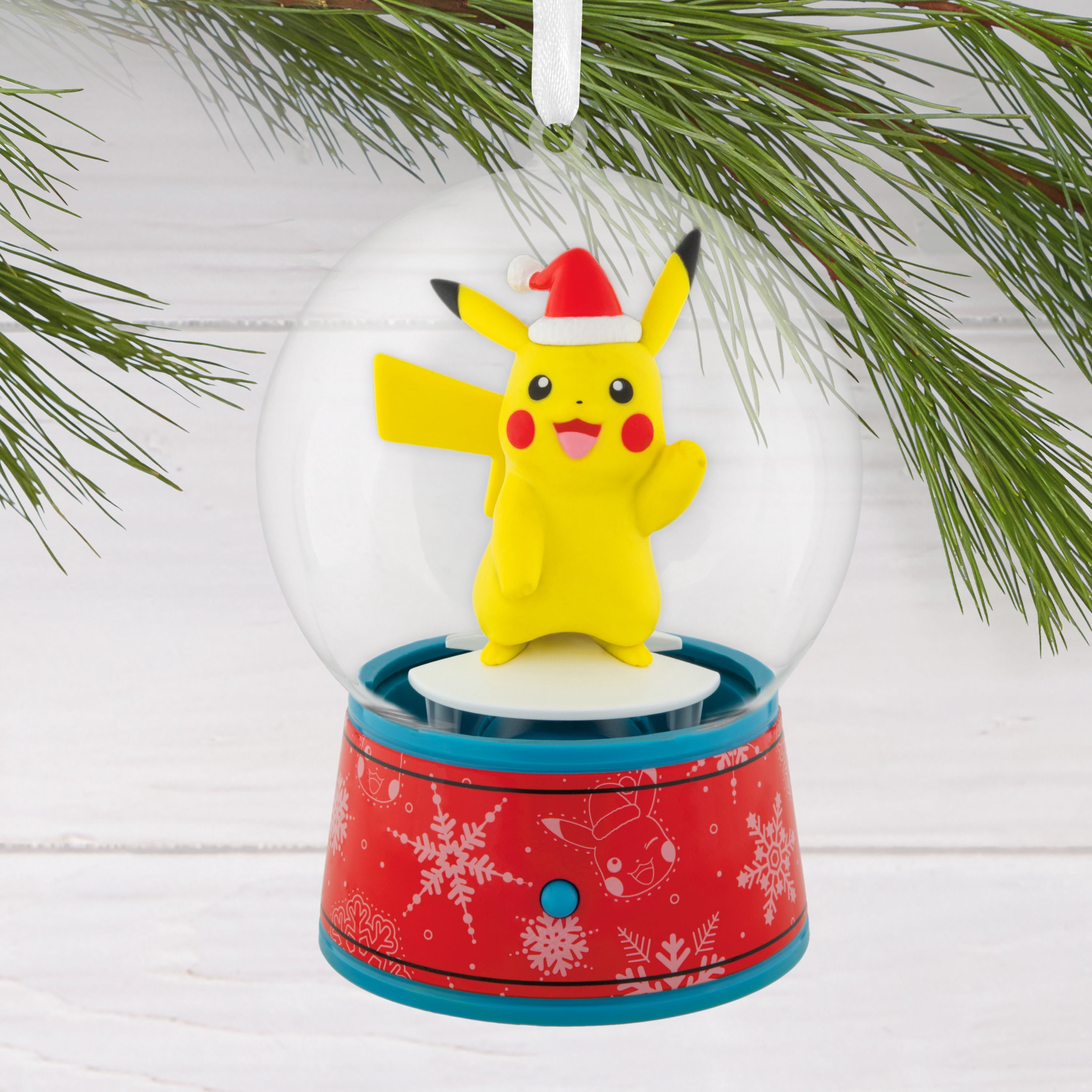 Hallmark Christmas Ornament (Pokémon Pikachu Musical Snow Globe), 1 Count