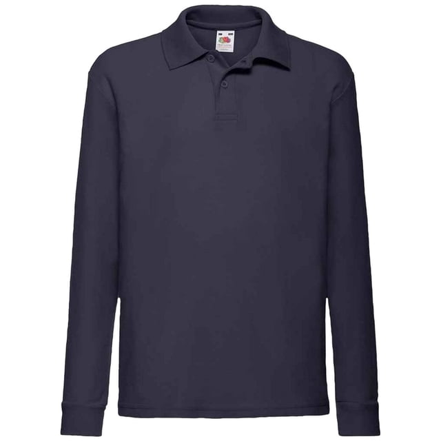 Fruit Of The Loom Polo Piqué à Manches Longues pour Garçons/filles