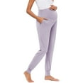 thumbnail image 4 of REALiKUN Women's Maternity Pants Over Belly Lounge Pajamas Clothes Pregnancy Joggers with Pockets, 4 of 6