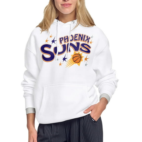 Women's Starter White Phoenix Suns Fireworks Fleece Hoodie