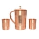 thumbnail image 1 of Juego de Jarra y Vasos de Cobre HealthGoodsIn 1.5L con 2 Vasos, 1 of 8
