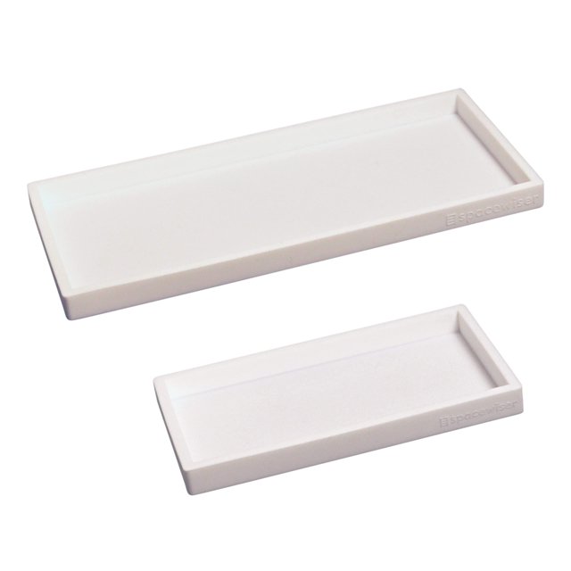Spacewiser Countertop and Vanity Tray - 2 PC (11†and 7â€) Shatterproof Silicone Kitchen and Bathroom Trays for Counter, Kitchen Soap Dispenser Tray, Vanity Trays for Bathroom, Perfume Key Tray