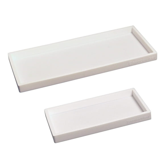 Spacewiser Countertop and Vanity Tray - 2 PC (11†and 7â€) Shatterproof Silicone Kitchen and Bathroom Trays for Counter, Kitchen Soap Dispenser Tray, Vanity Trays for Bathroom, Perfume Key Tray