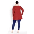 thumbnail image 2 of Avenue Women's Plus Size Waffle Ruffle Tunic, 2 of 2