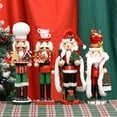 thumbnail image 3 of Christmas Nutcracker Figure King with Red Jacket Sparkle Gold Details and Rhinestones, 3 of 5