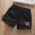 thumbnail image 4 of XXWXYD Girls Denim Shorts Wide Leg Baggy Straight Elastic High Waist Jorts Y2K Kids Toddler Summer Vintag𝖾 Comfort Retro Loose Fit Shorts, 4 of 5