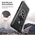 thumbnail image 4 of Compatible for Cricket Icon 4 Case w/Tempered Glass Screen Protector [Military Grade] Ring Car Mount Kickstand Shockproof Hard Phone Case - Black, 4 of 7