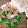 thumbnail image 7 of Dalrosia 2PCS Boxwood Wreath Artificial Christmas Wreath Outdoor Wreath Green Leaves Wreath with 16 Feet Ribbons for Xmas Decor Front Door Wall Window Wedding, 7 of 7