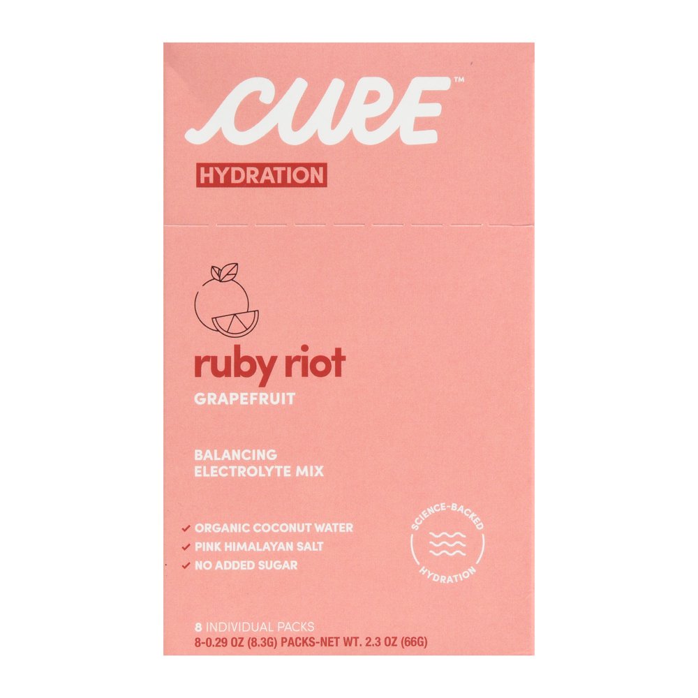 Cure Hydration Grapefruit Drink Mix, 8ct