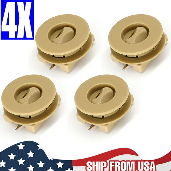 4pcs Auto Floor Mat Clips Car Carpet Fixing Retainer Beige Clamps Grips Holders